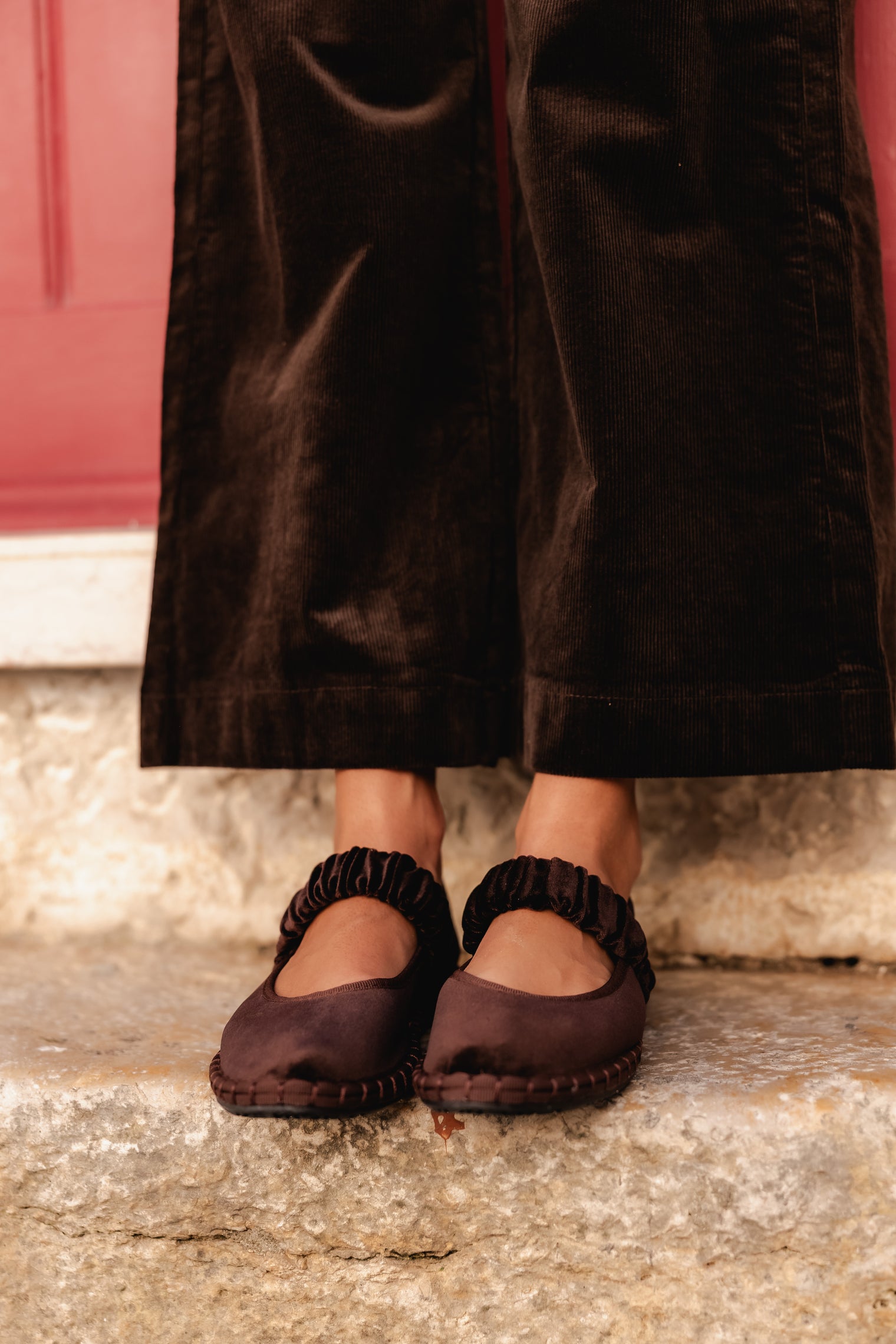 VELVET PANTS CHOCOLATE BROWN