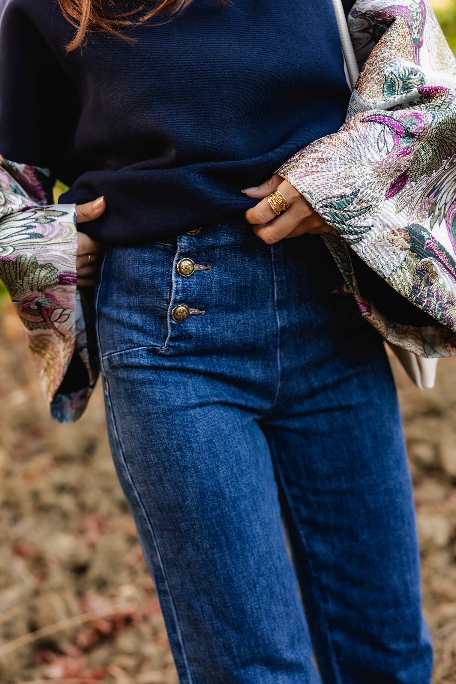 VICTORIA PANTS IN BLUE DENIM