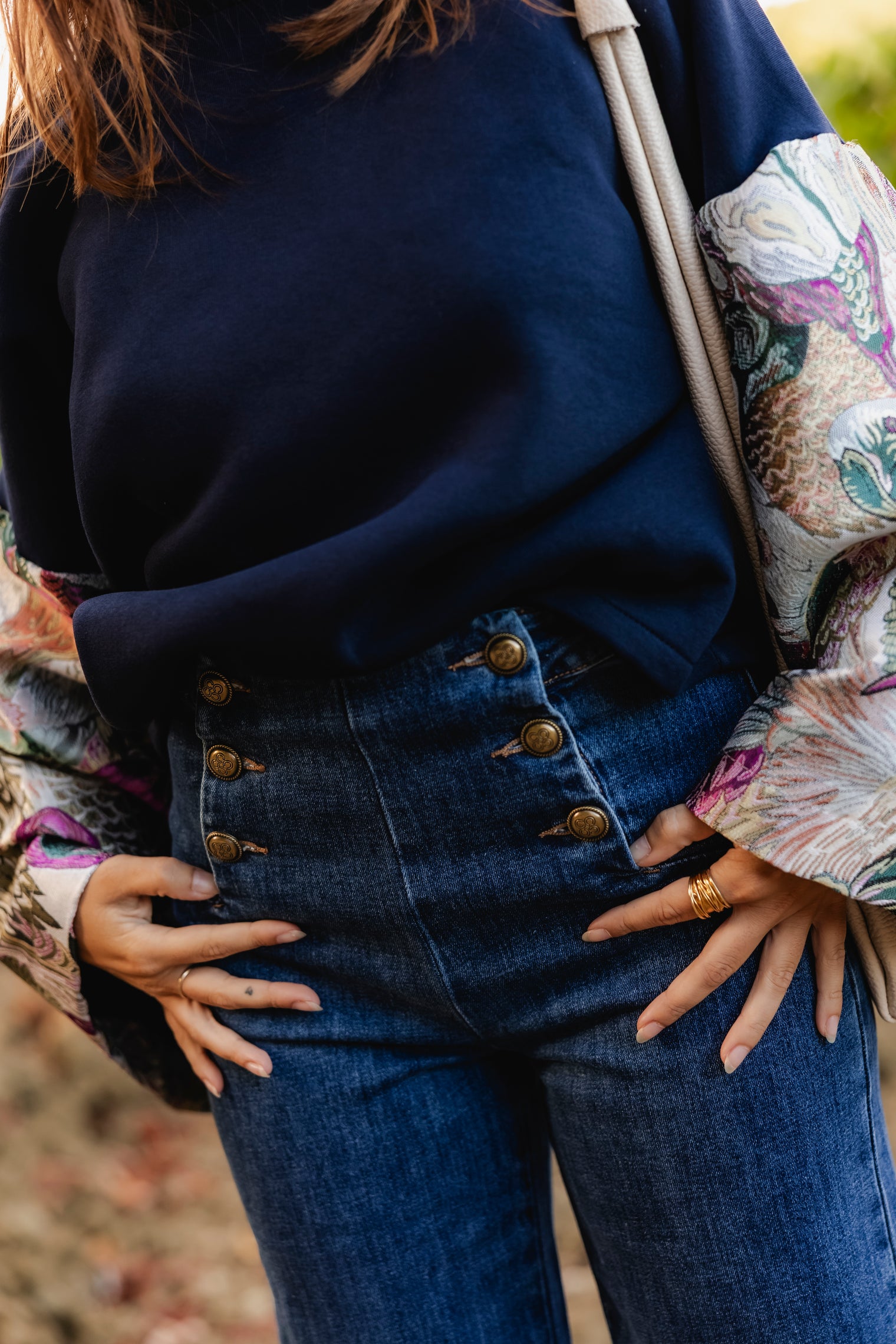 VICTORIA PANTS IN BLUE DENIM