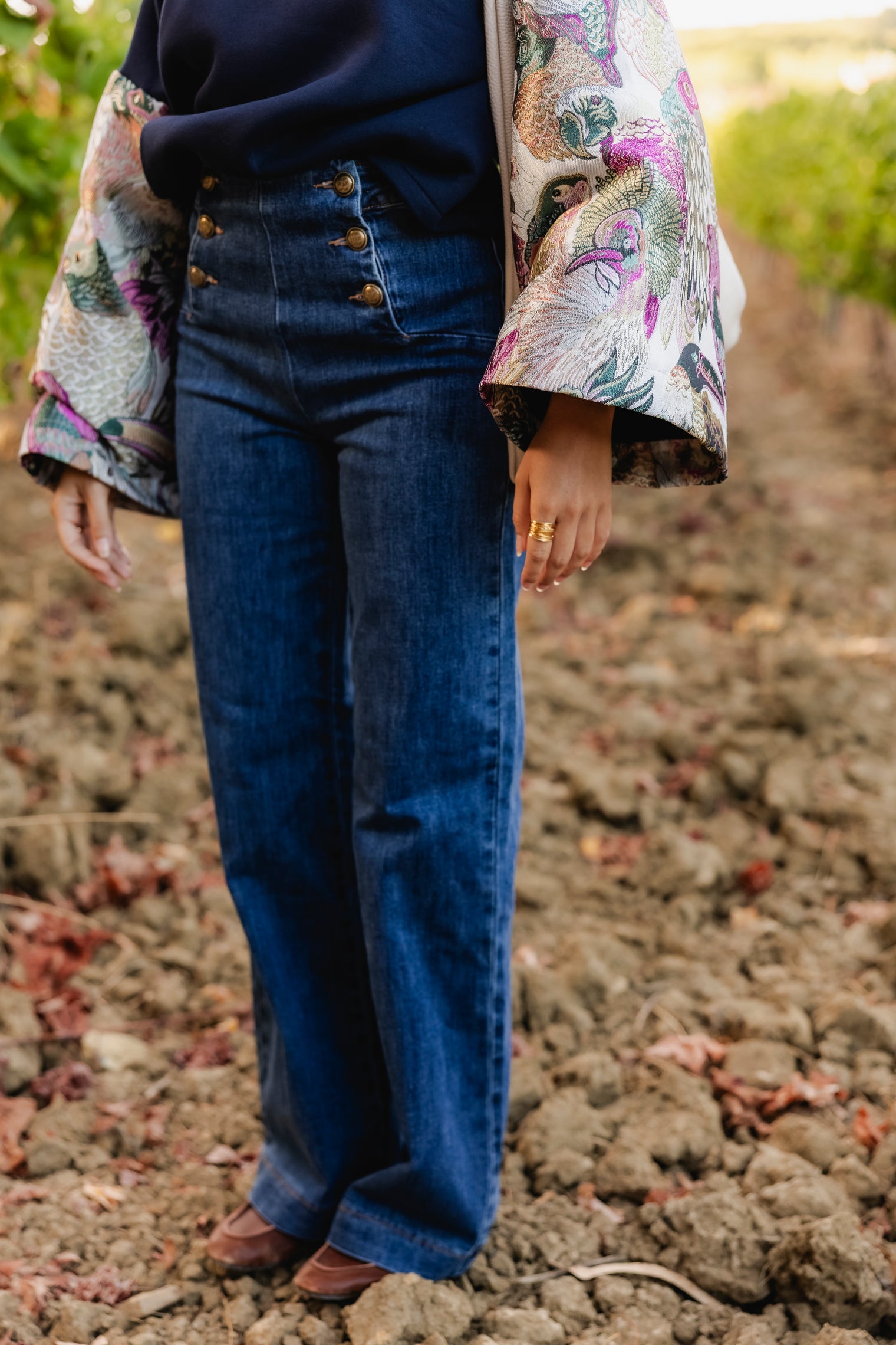 VICTORIA PANTS IN BLUE DENIM