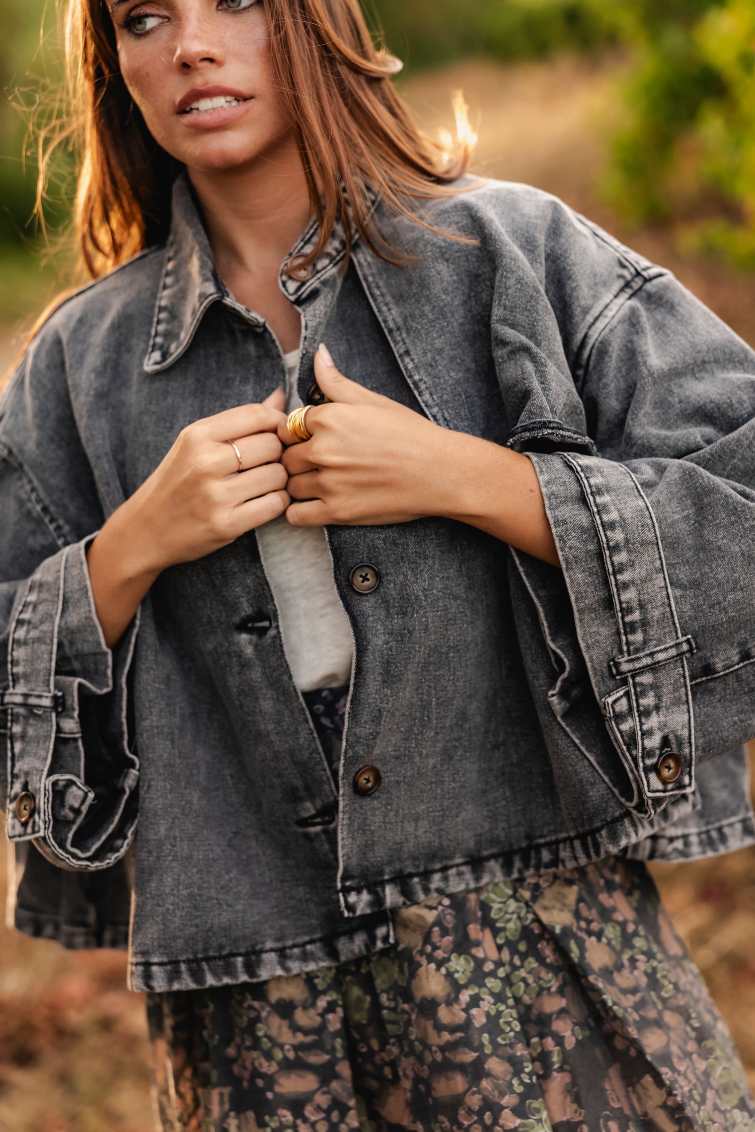 FELICIANA DENIM GREY JACKET