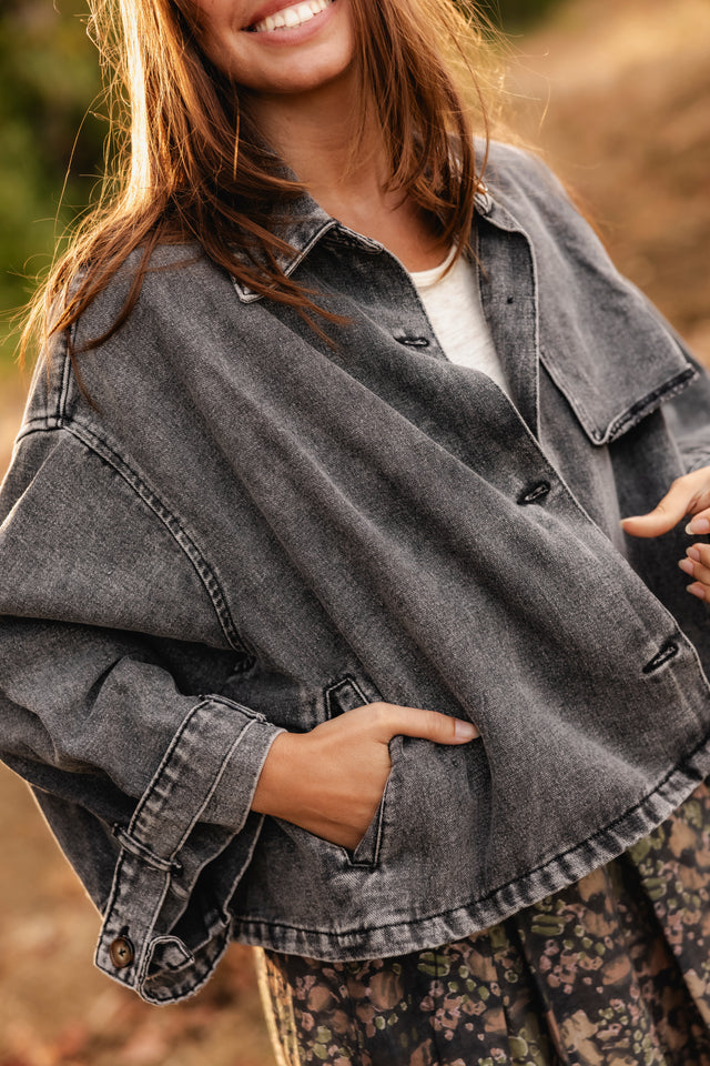FELICIANA DENIM GREY JACKET