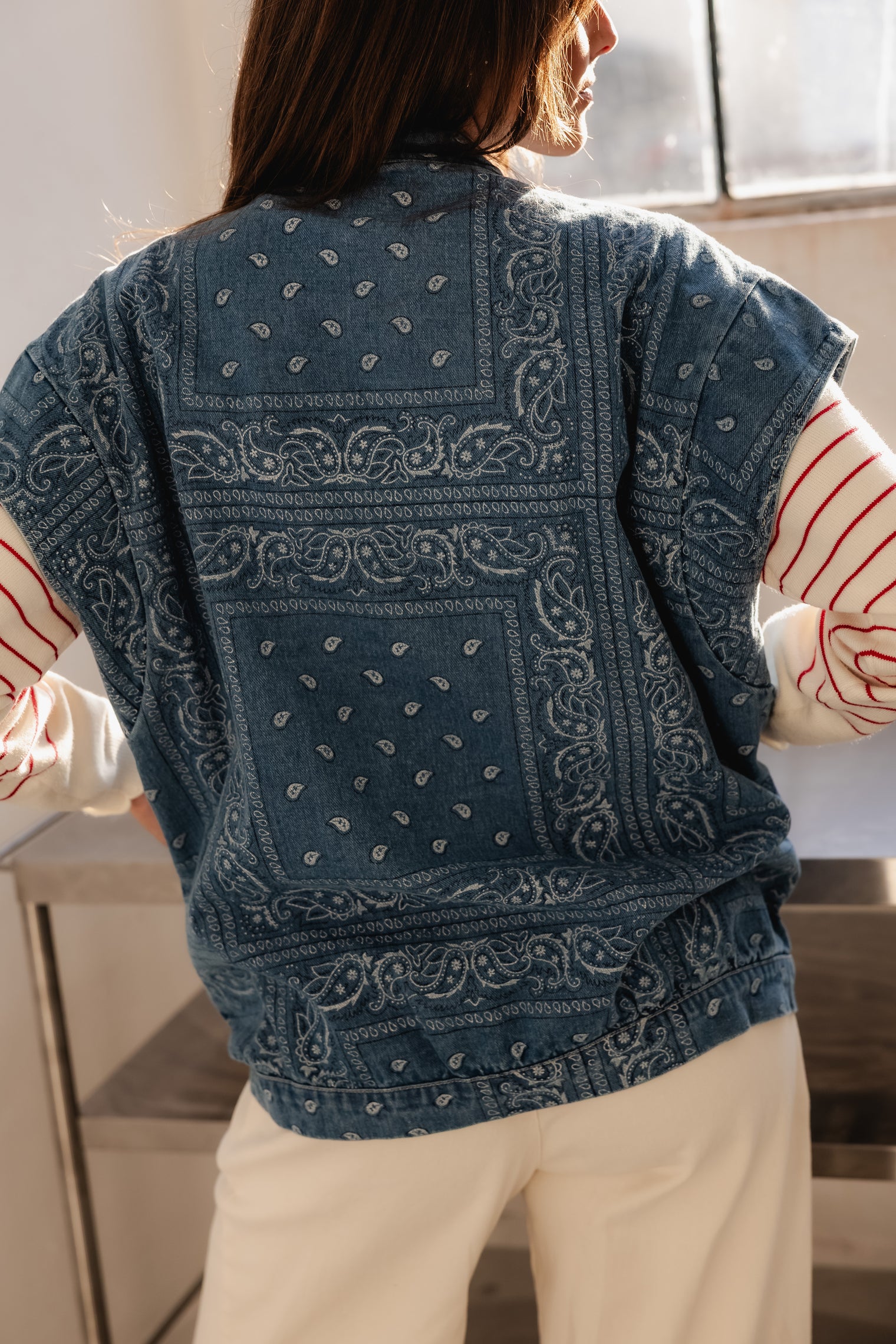 BANDANA DENIM VEST