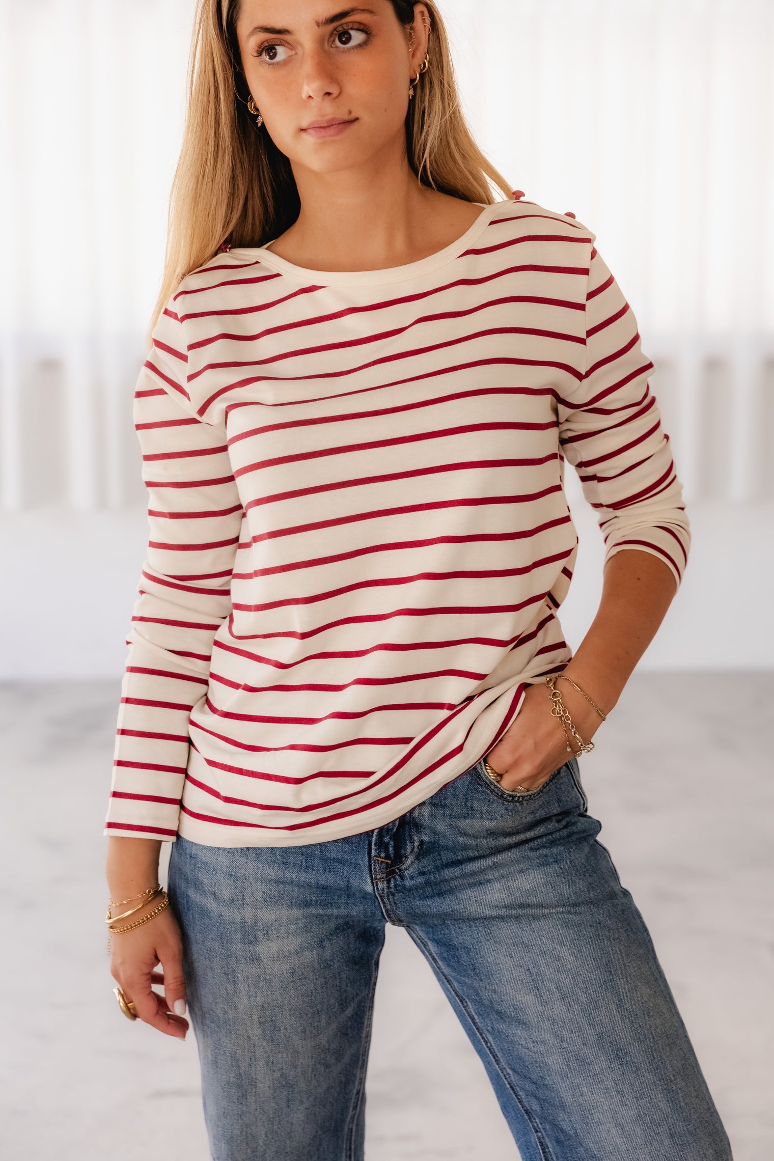 CAMISOLA MARINA EM BORDEUAX