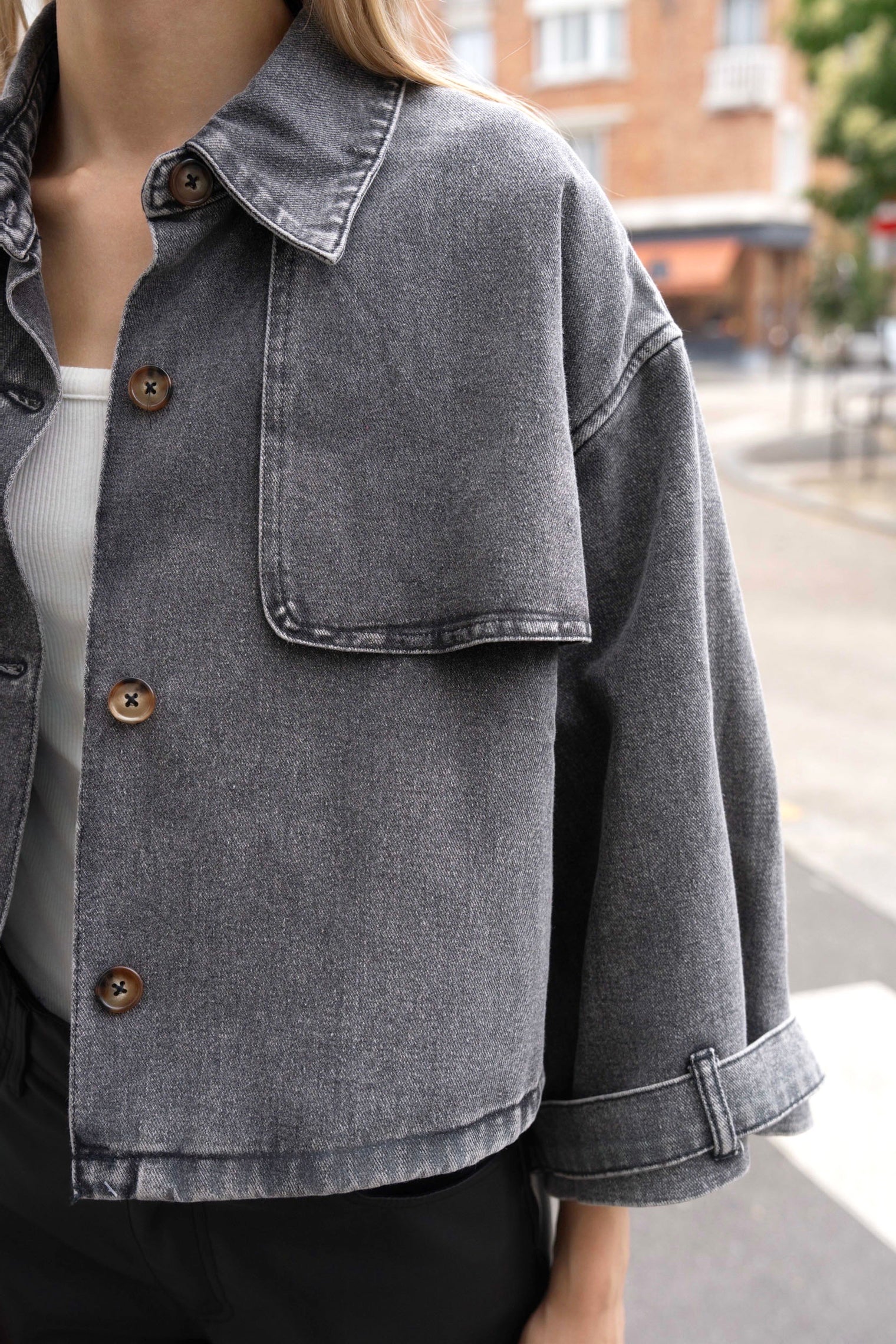 FELICIANA DENIM GREY JACKET