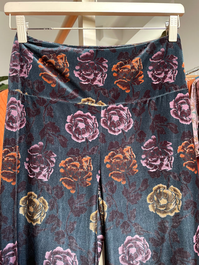 FLOWER VELVET PANTS