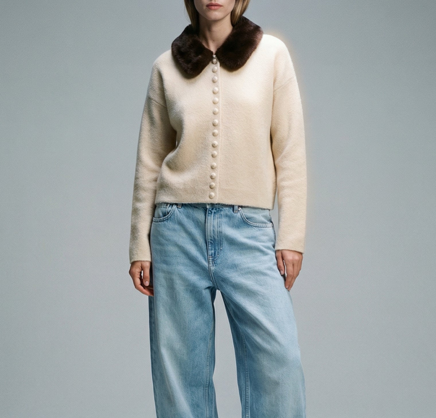 CASACO MALHA COM GOLA