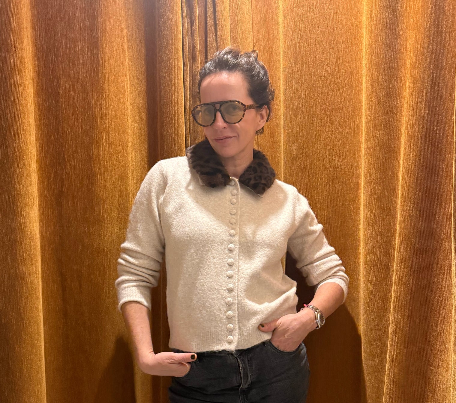 CASACO MALHA COM GOLA