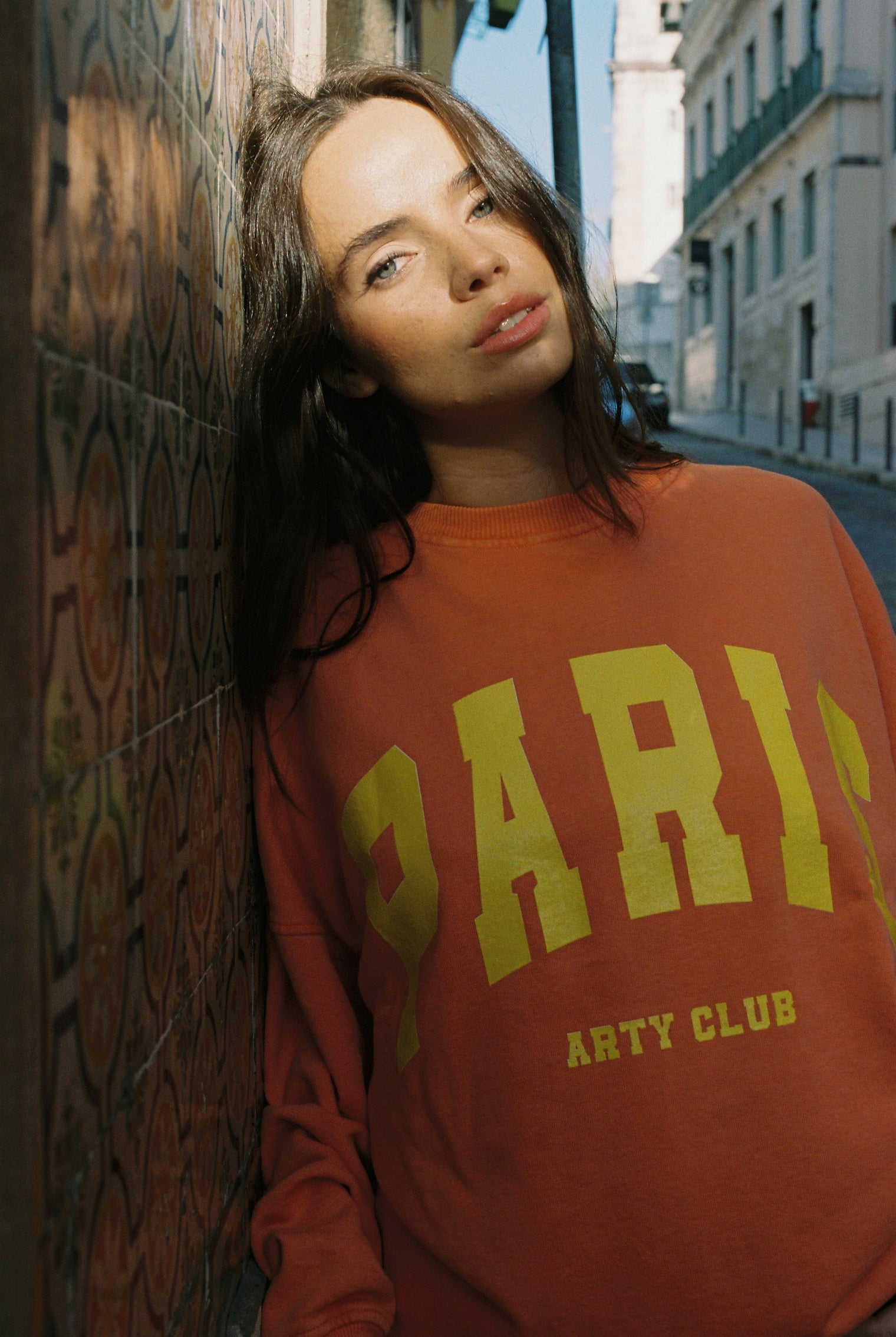 SWEAT "PARIS" ORANGE