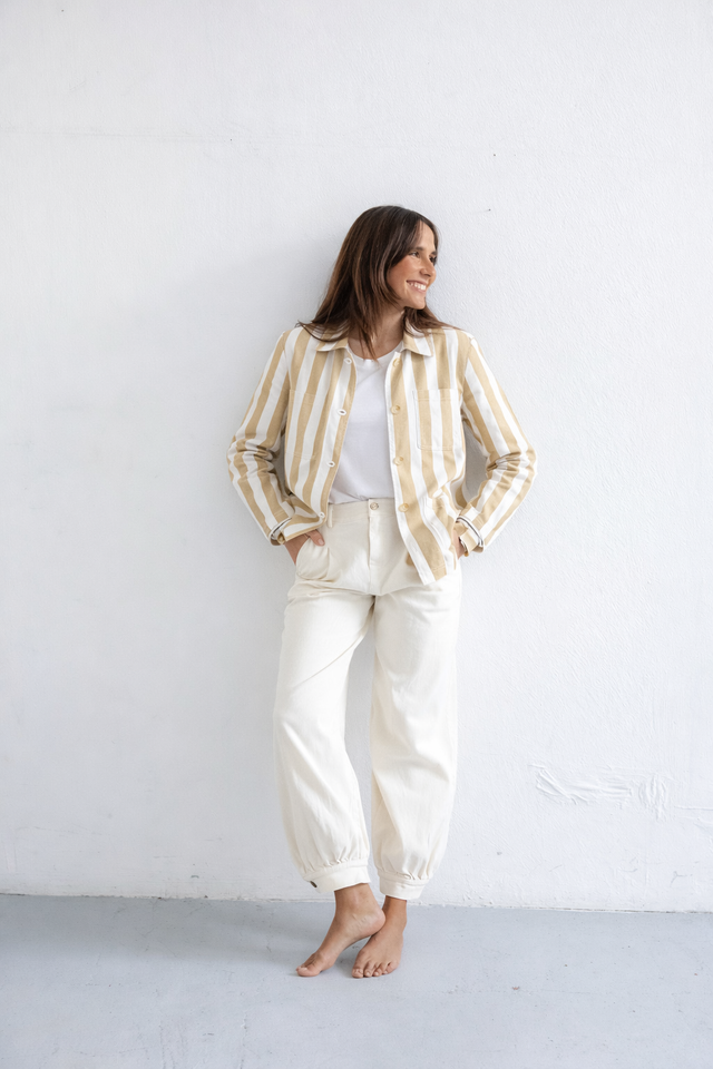 SOBRECAMISA SAND STRIPES