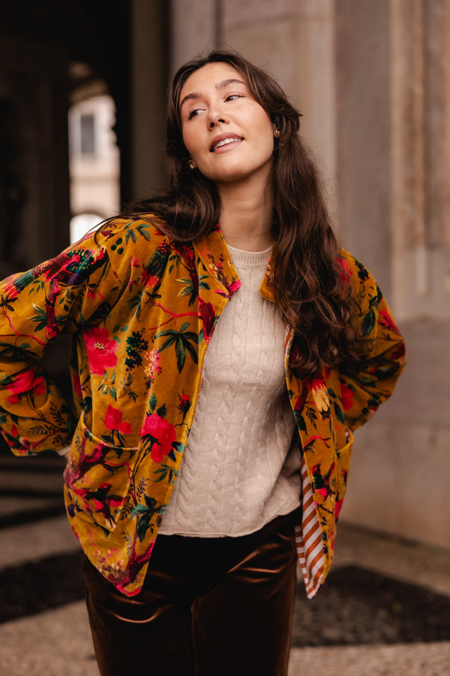 VELVET FLOWER JACKET