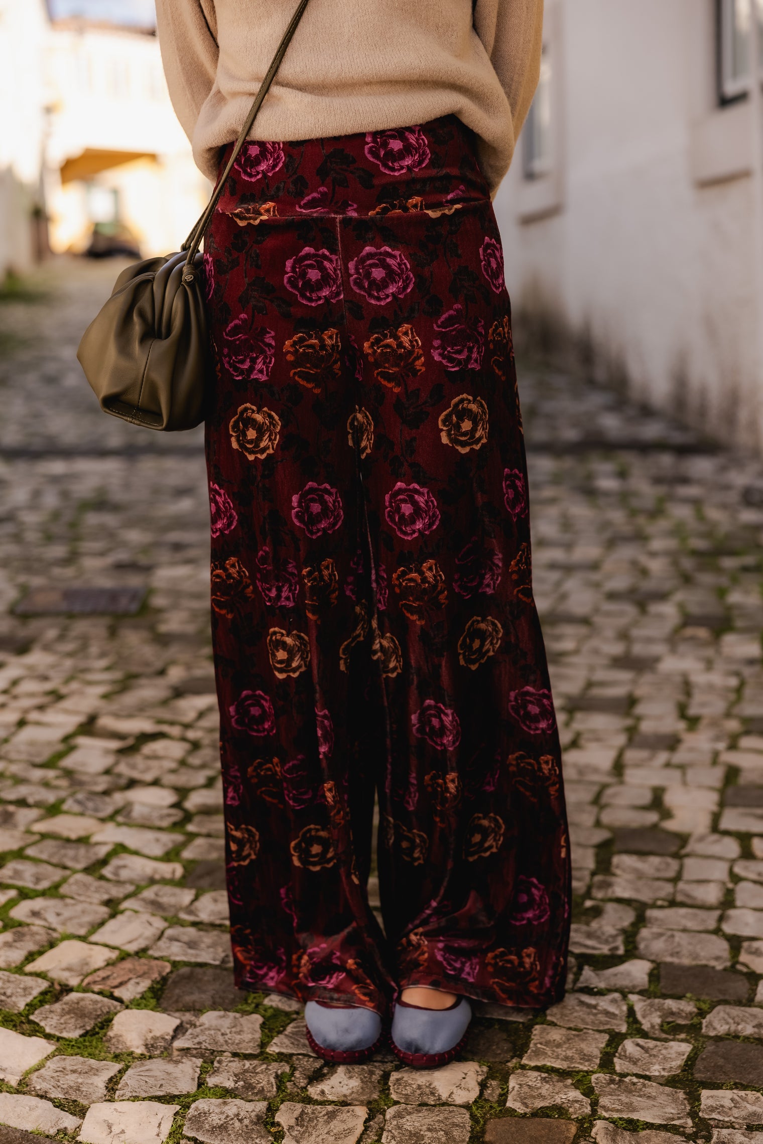 FLOWER VELVET PANTS
