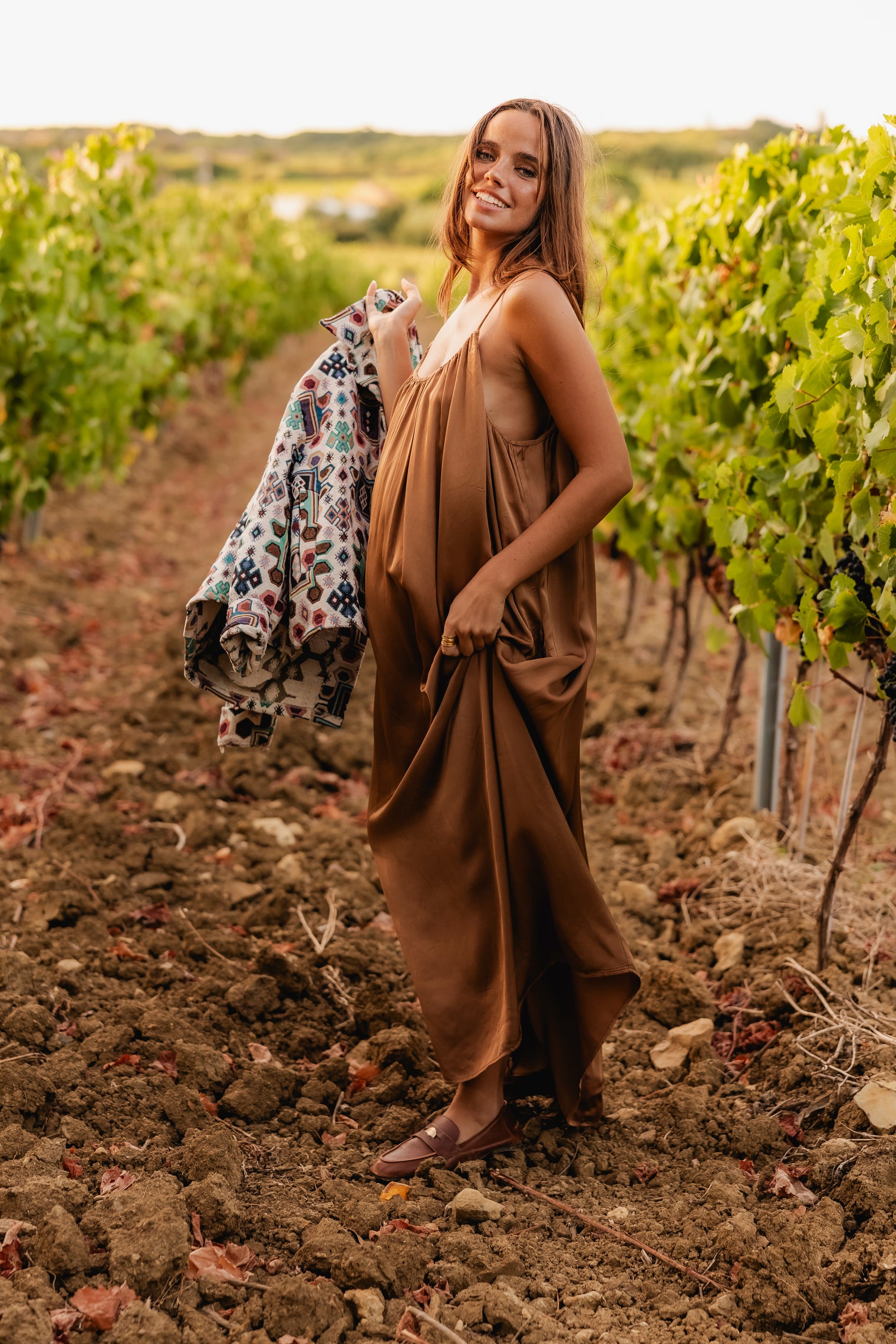 SILK BRONZE DRESS