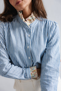 HIGH COLLAR COTTON SHIRT