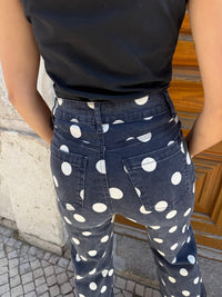 POLKA DOTS DENIM PANTS