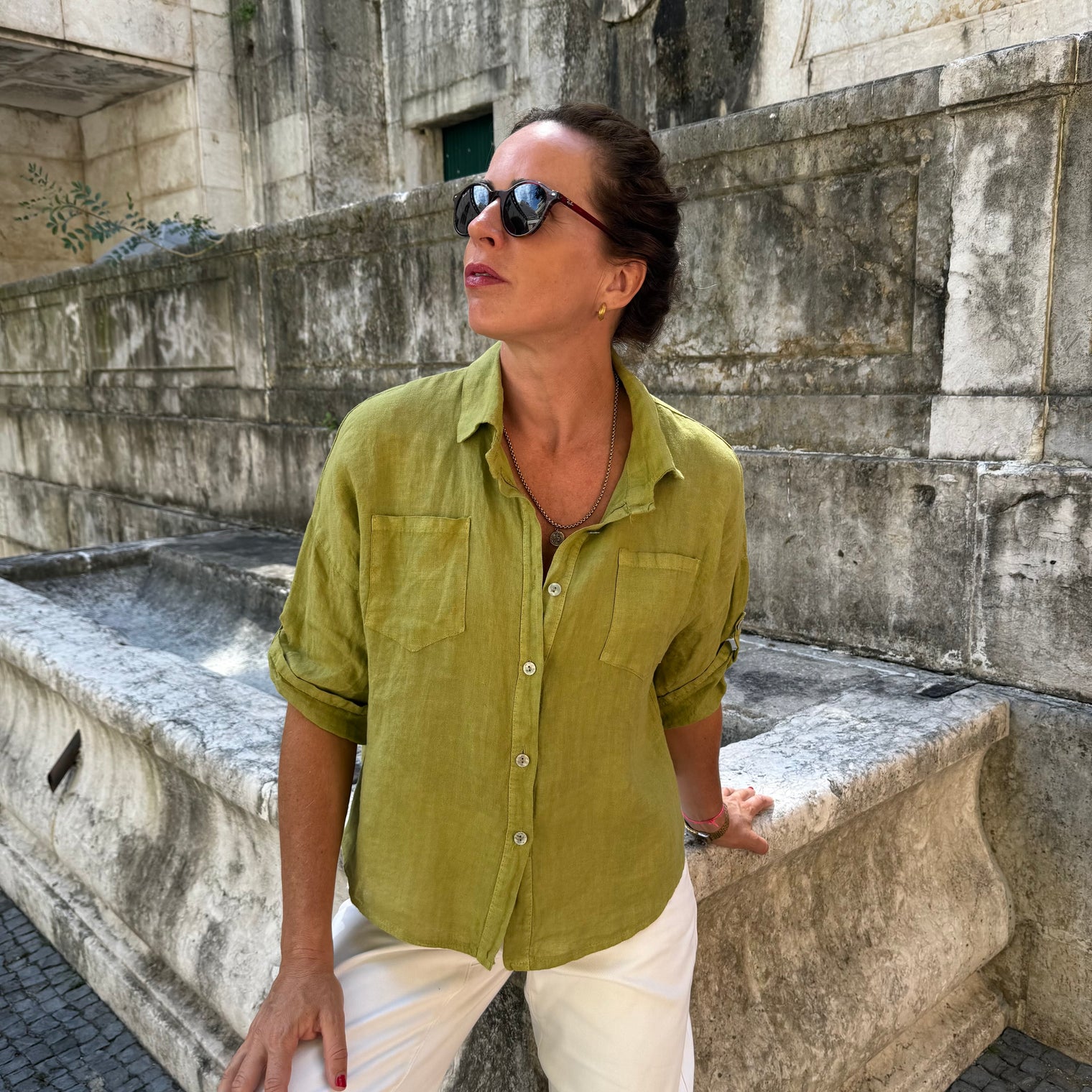 LUNA SHIRT IN LIME