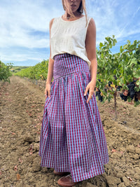 BLUE CHESS SKIRT