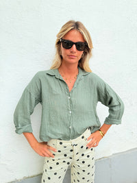 KAKI LINEN SHIRT
