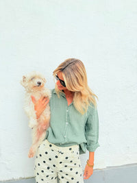 KAKI LINEN SHIRT