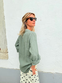 KAKI LINEN SHIRT