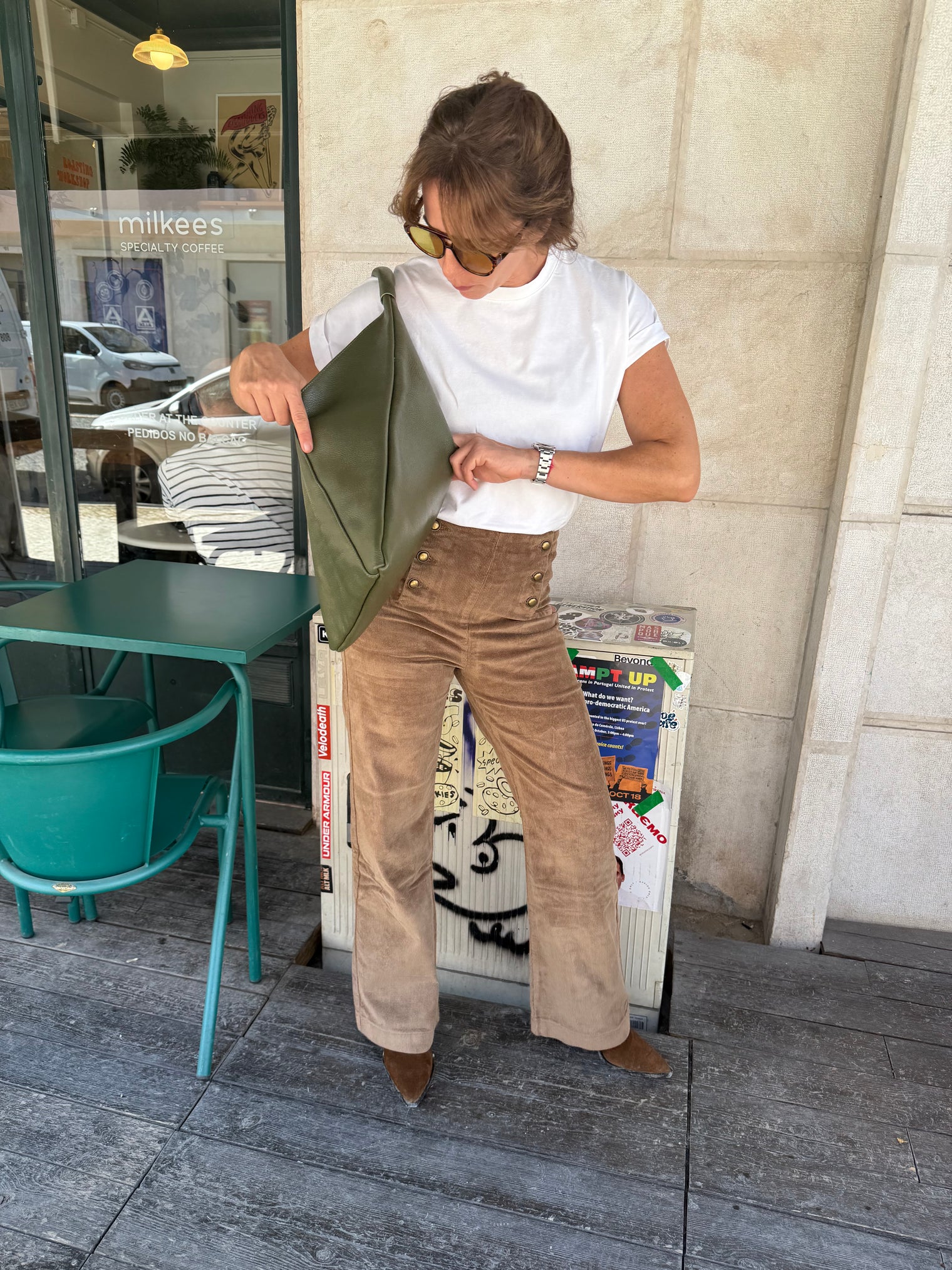 THELMA VELVET PANTS TAUPÉ