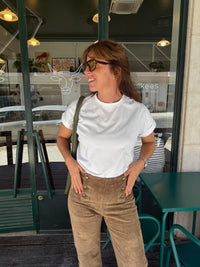 THELMA VELVET PANTS TAUPÉ