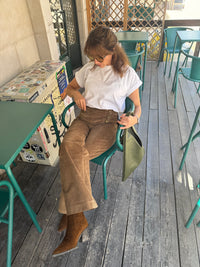 THELMA VELVET PANTS TAUPÉ