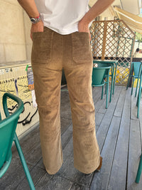 THELMA VELVET PANTS TAUPÉ