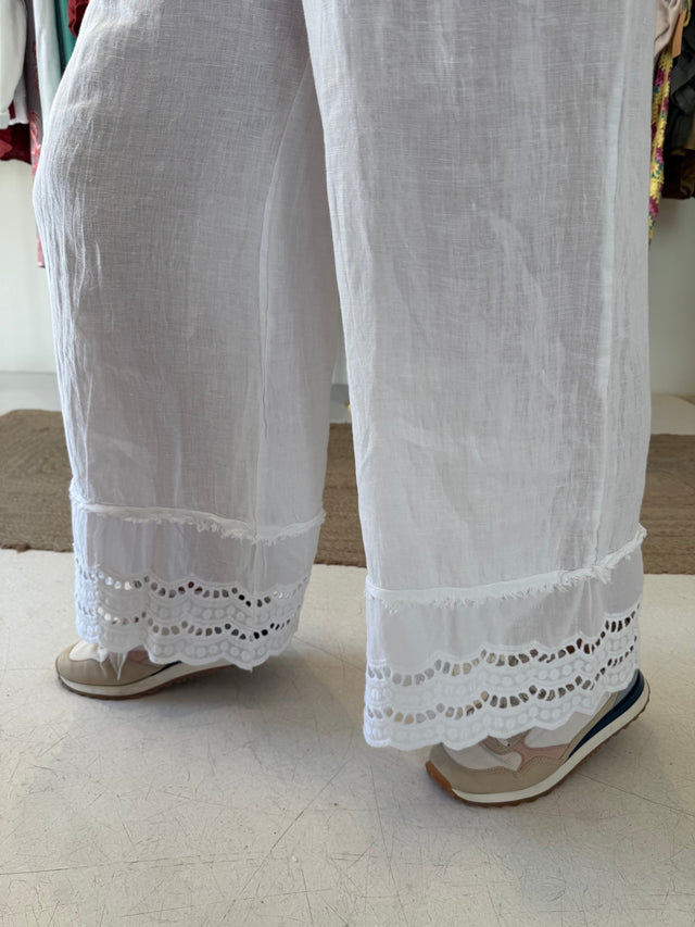 LINEN WHITE PANTS