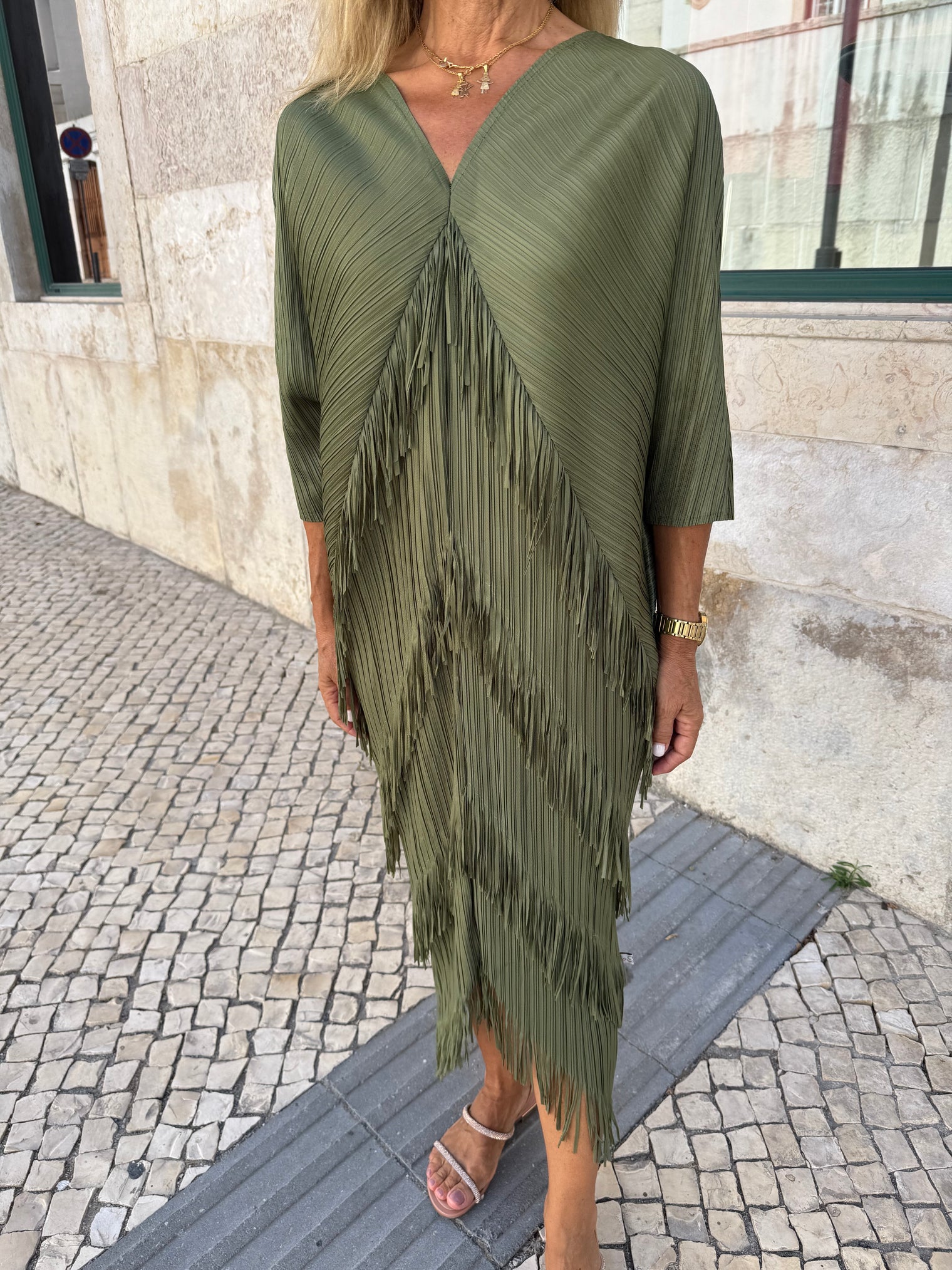 CLEO DRESS IN KAKI
