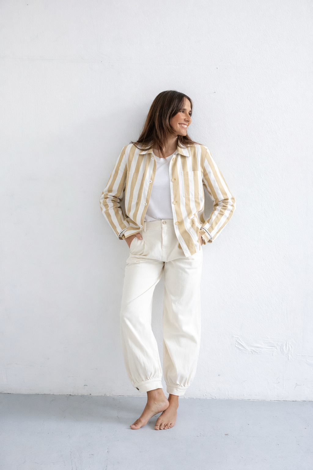 SOBRECAMISA SAND STRIPES